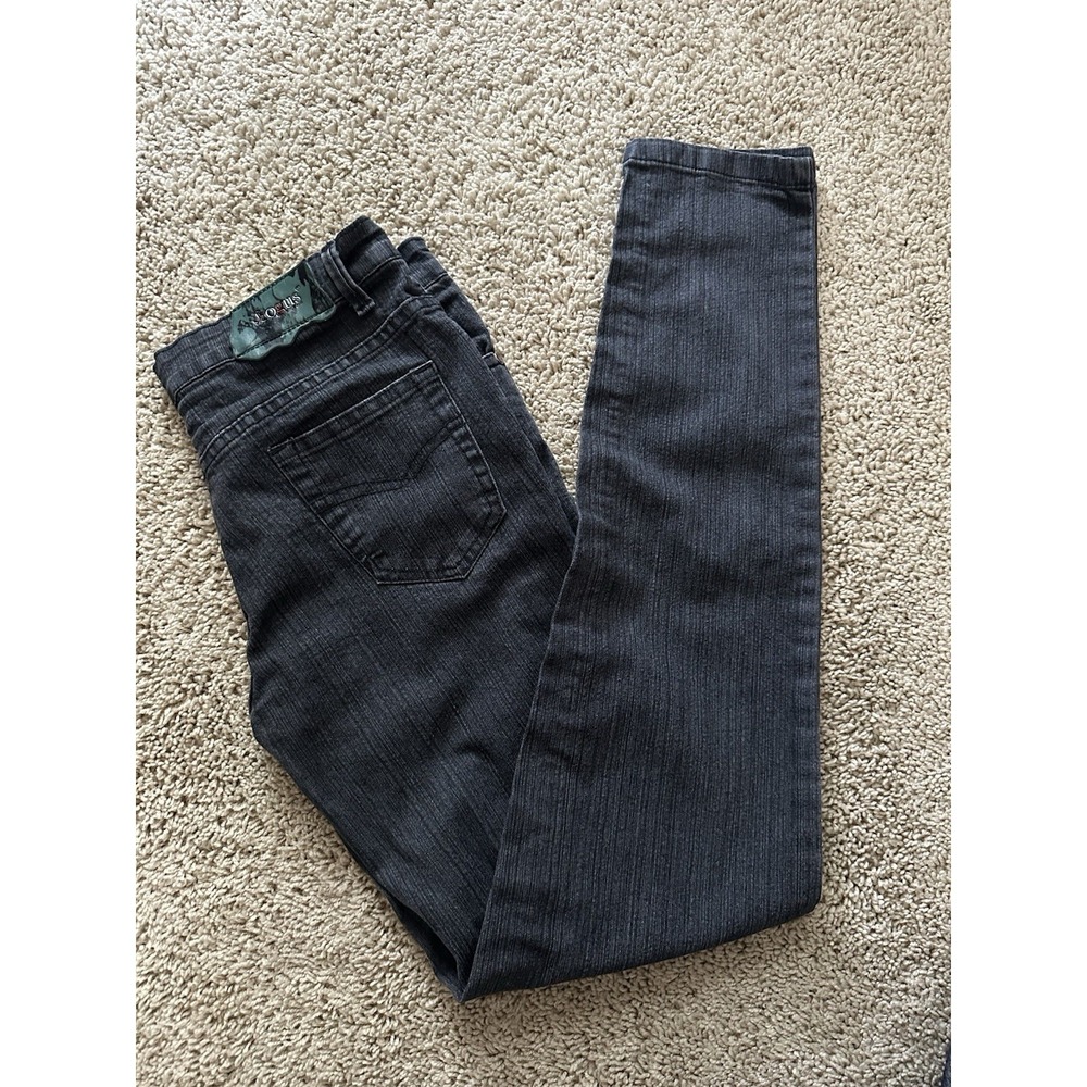 Focus Jeans Womens Skinny Denim Dark Wash Textured Stretch Pants Size 29 Waist